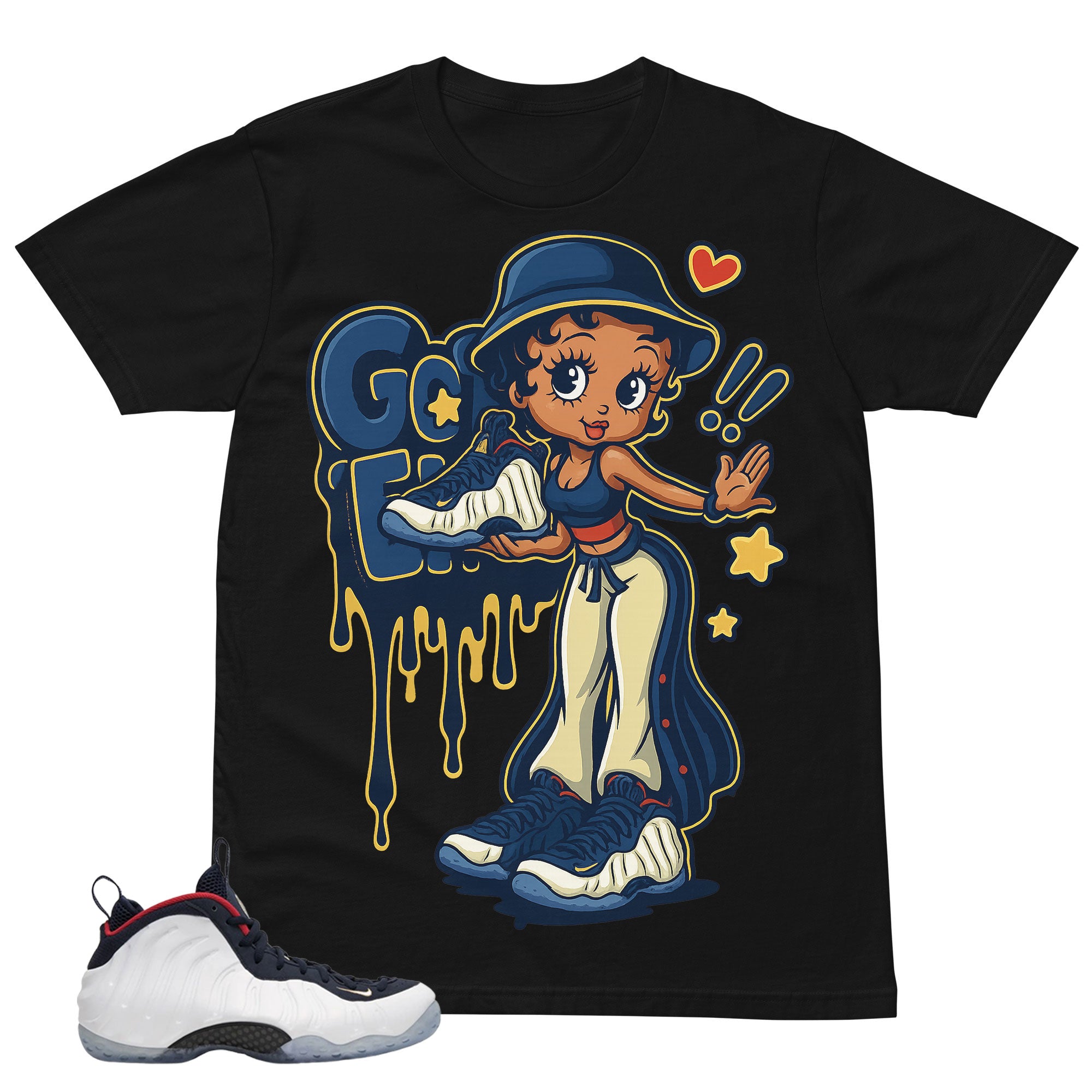 Got 'Em Lady Shirt - Match Air Foamposite One PRM Olympic