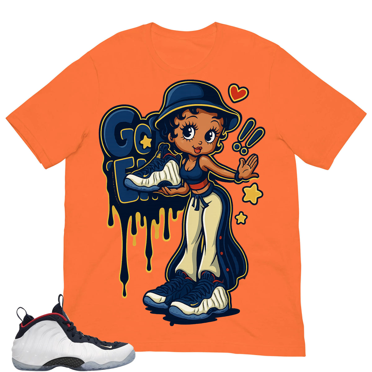 Got 'Em Lady Shirt - Match Air Foamposite One PRM Olympic