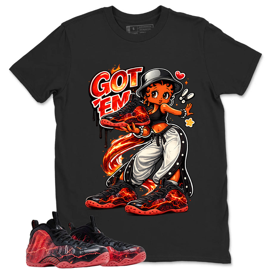 Got Em Lady Graphic Tee, Shirt to Match Air Foamposite Stranger Things, Air Foamposite Unisex Blue Shirt