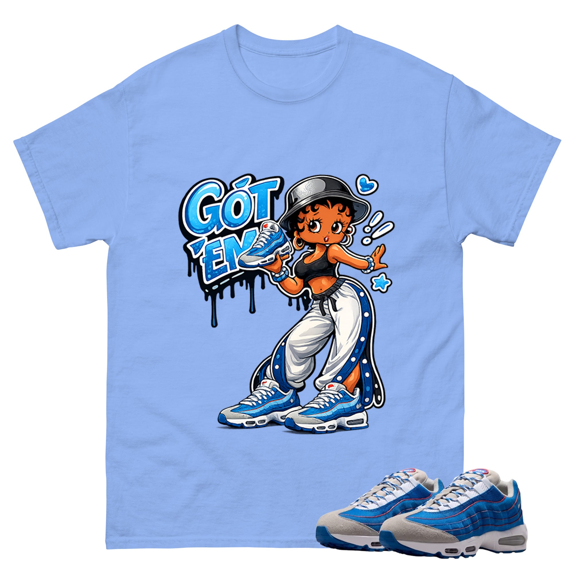 Got Em Lady Graphic Tee, Shirt to Match Air Max 95 Big Bubble Blue, Air Max 95 Big Bubble Blue Lawson Unisex Shirt