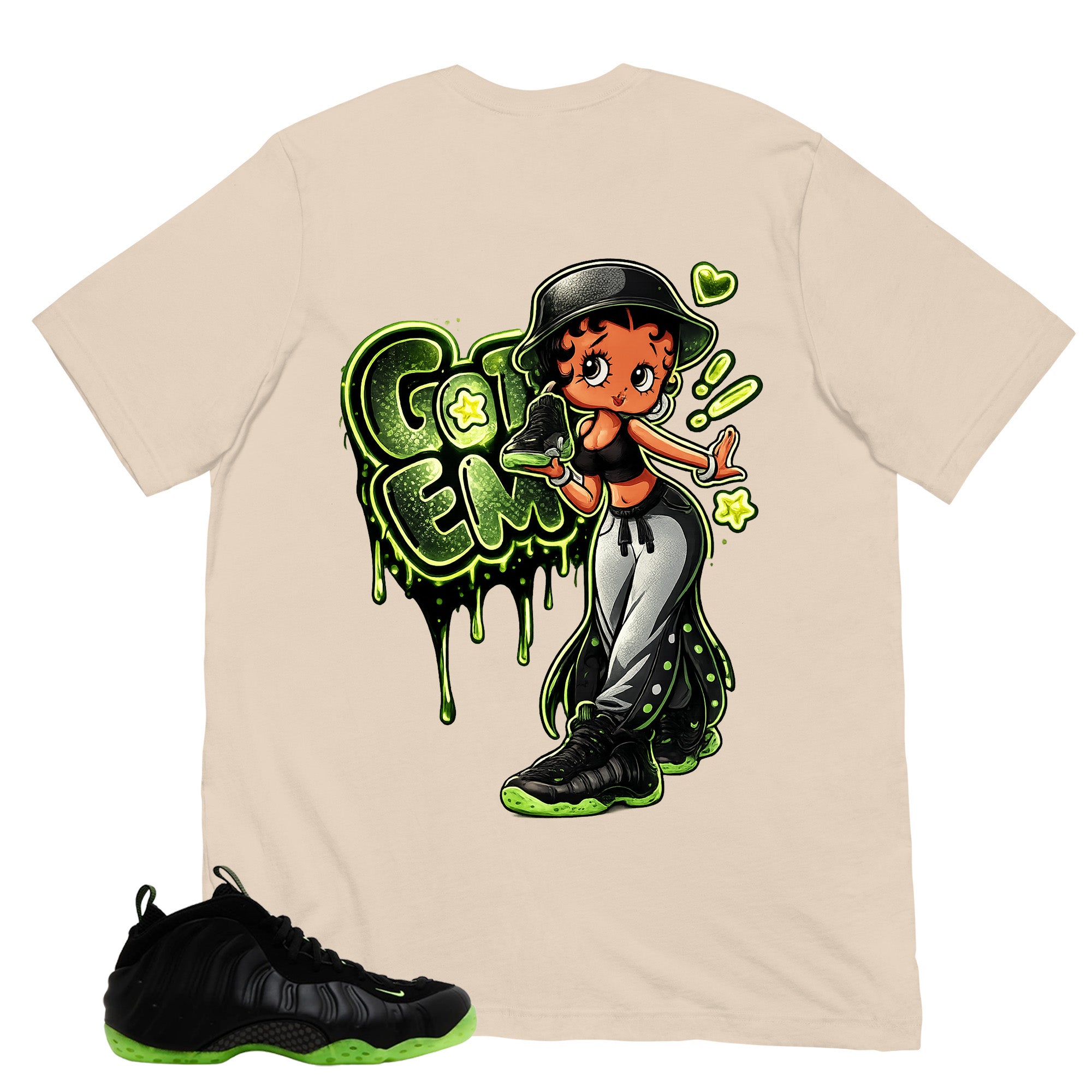 Got 'Em Lady Shirt - Match Air Foamposite One Black Volt