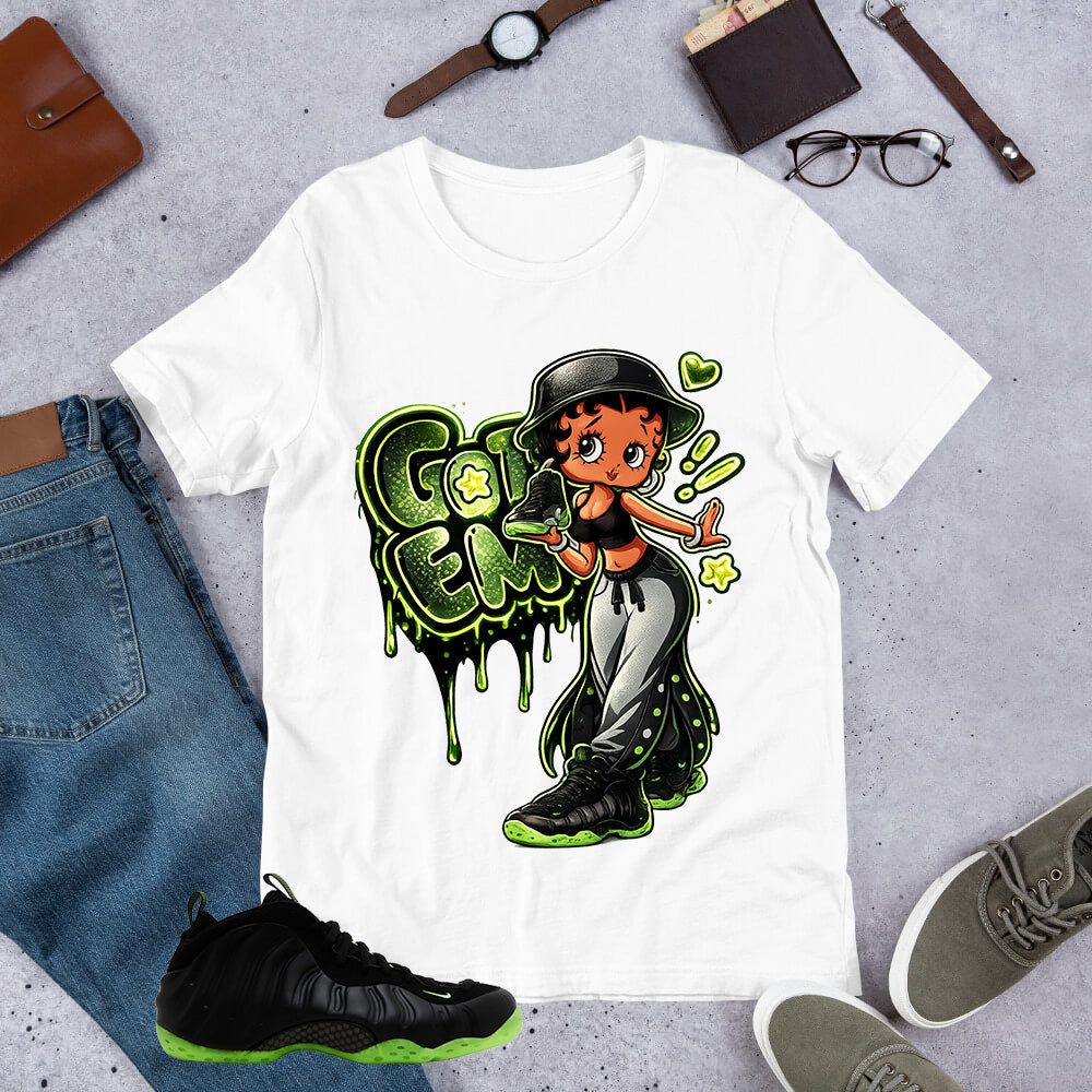 Got 'Em Lady Shirt - Match Air Foamposite One Black Volt