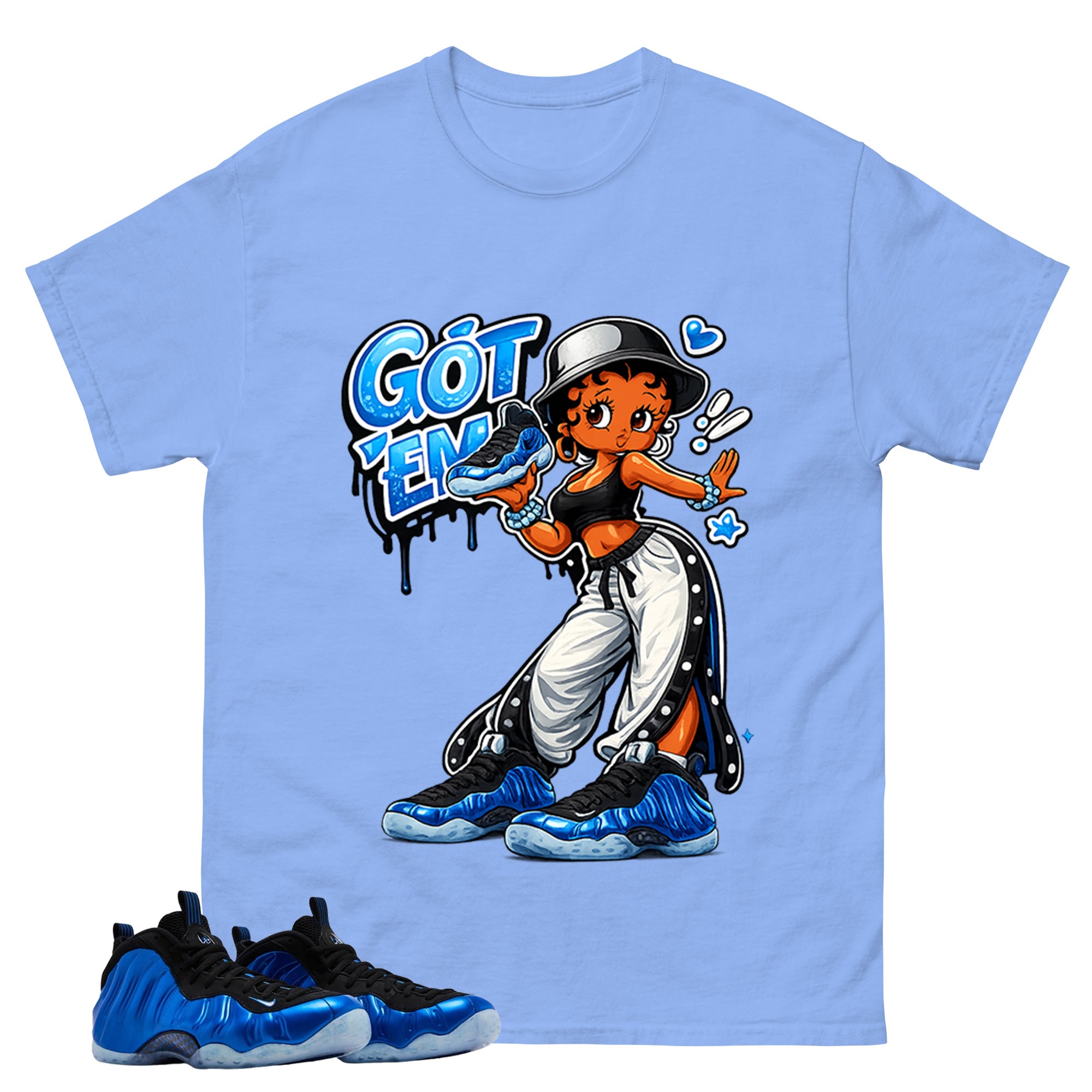 Got Em Lady Shirt - Match Air Foamposite One Royal