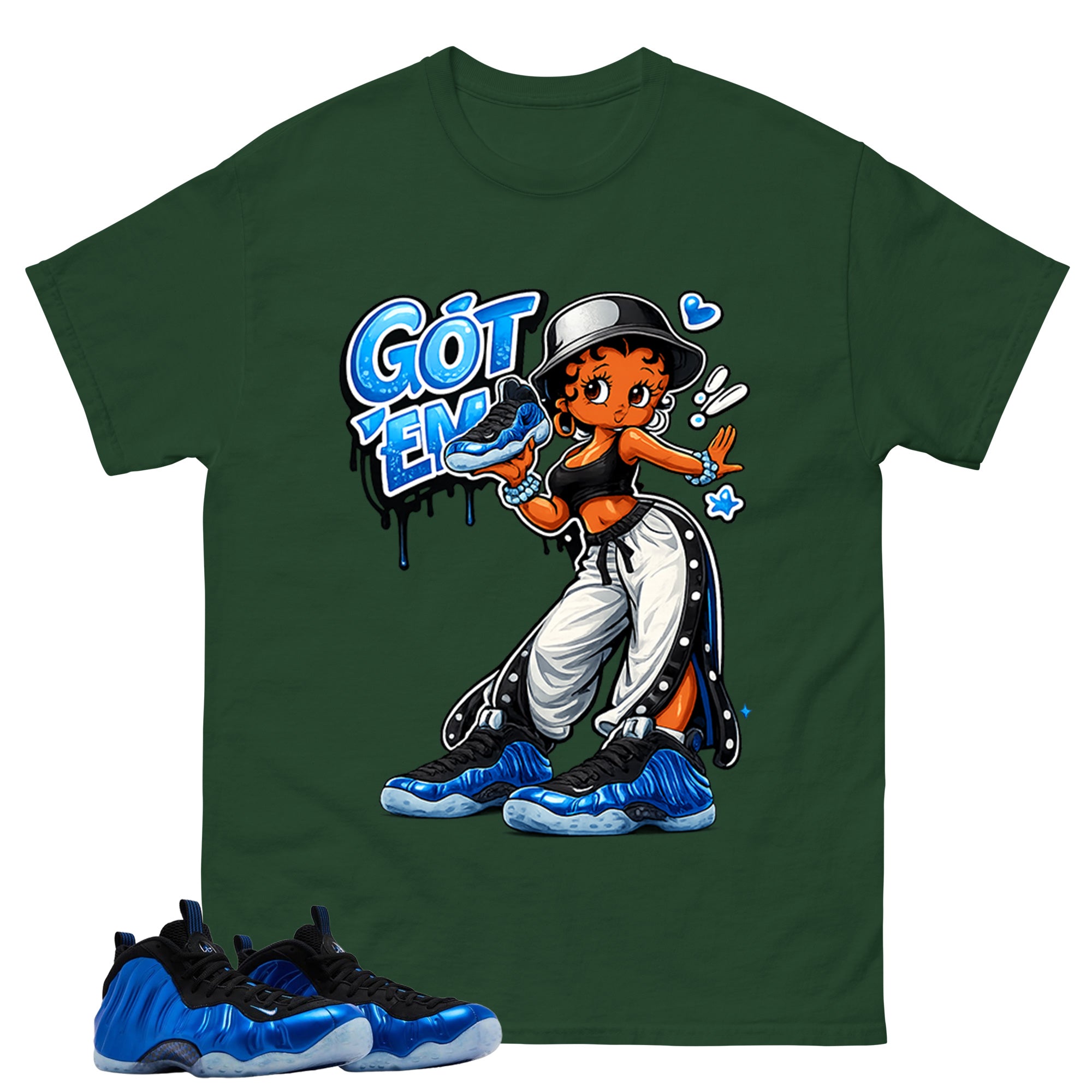 Got Em Lady Shirt - Match Air Foamposite One Royal