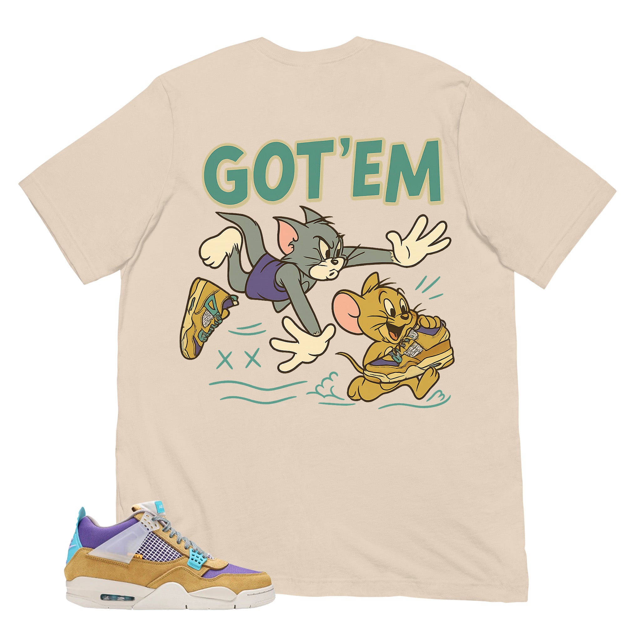 Got 'Em Mouse Shirt - Match Union LA x Air Jordan 4 Desert Moss
