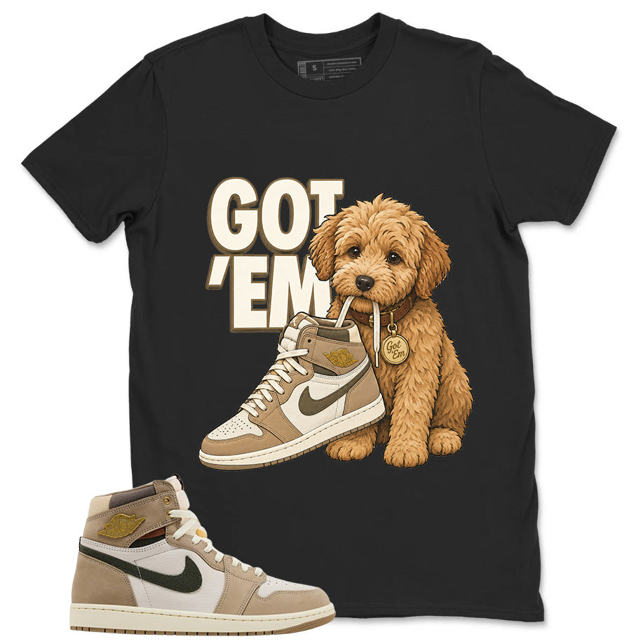 Got Em Doodle Shirt - Match Cream Wmns Air Jordan 1 Khaki