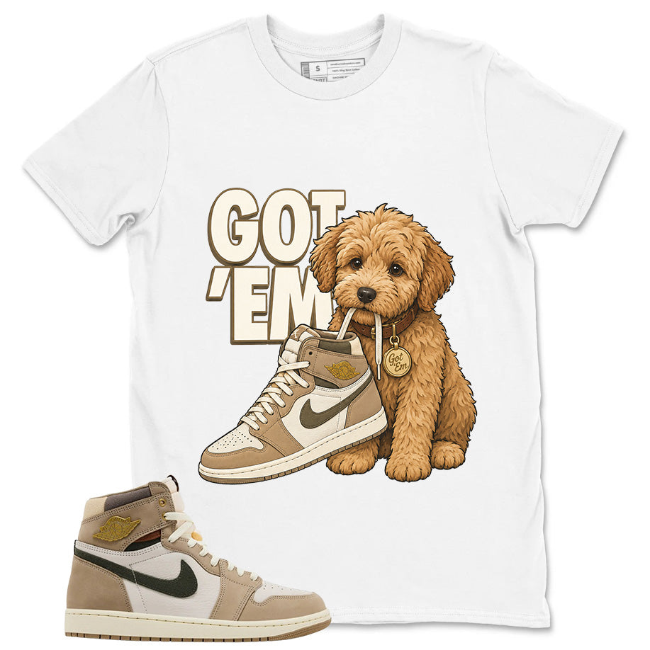 Got Em Doodle Shirt - Match Cream Wmns Air Jordan 1 Khaki