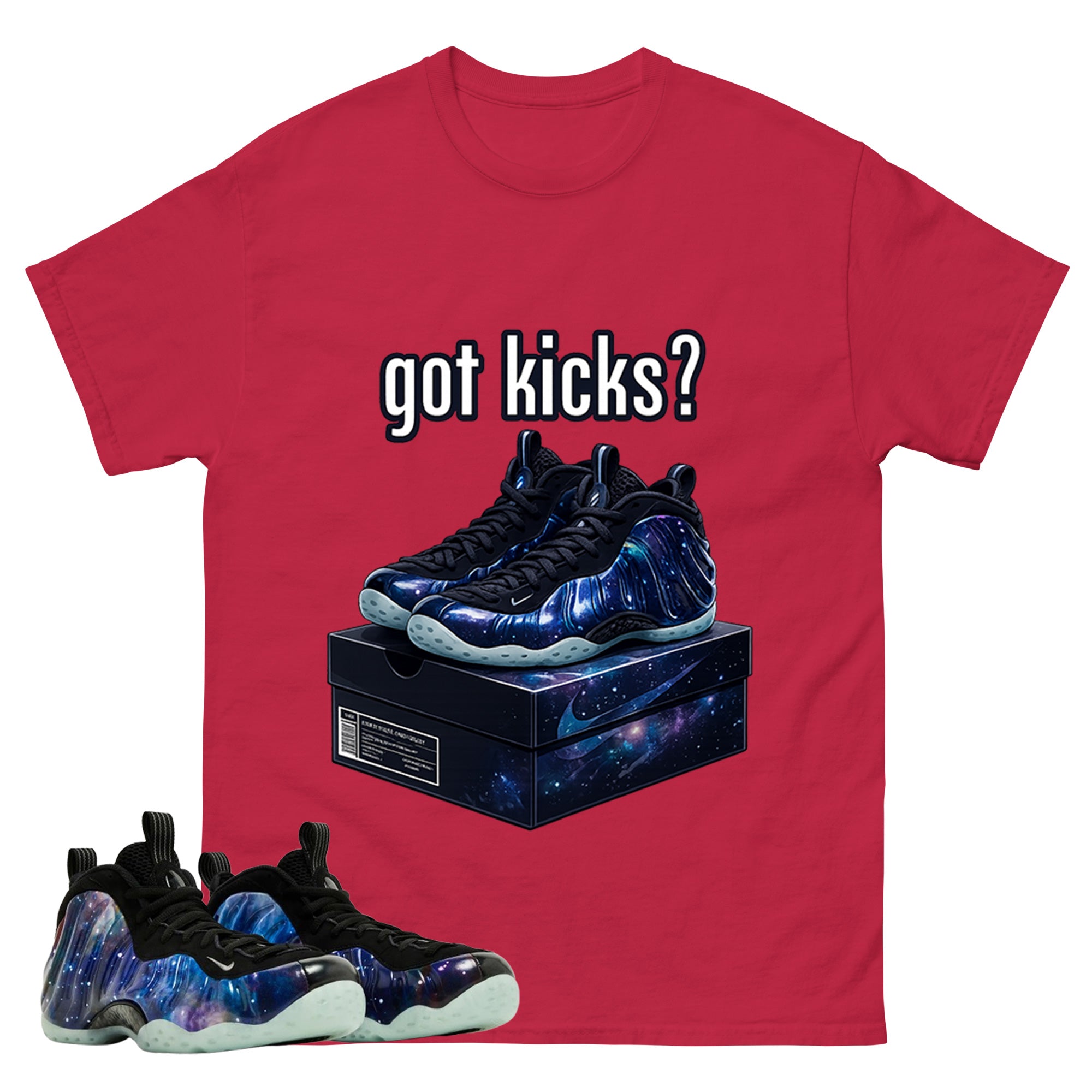 Got Kicks Graphic Tee, Shirt to Match Air Foamposite One Galaxy, Air Foamposite Unisex Black Shirt