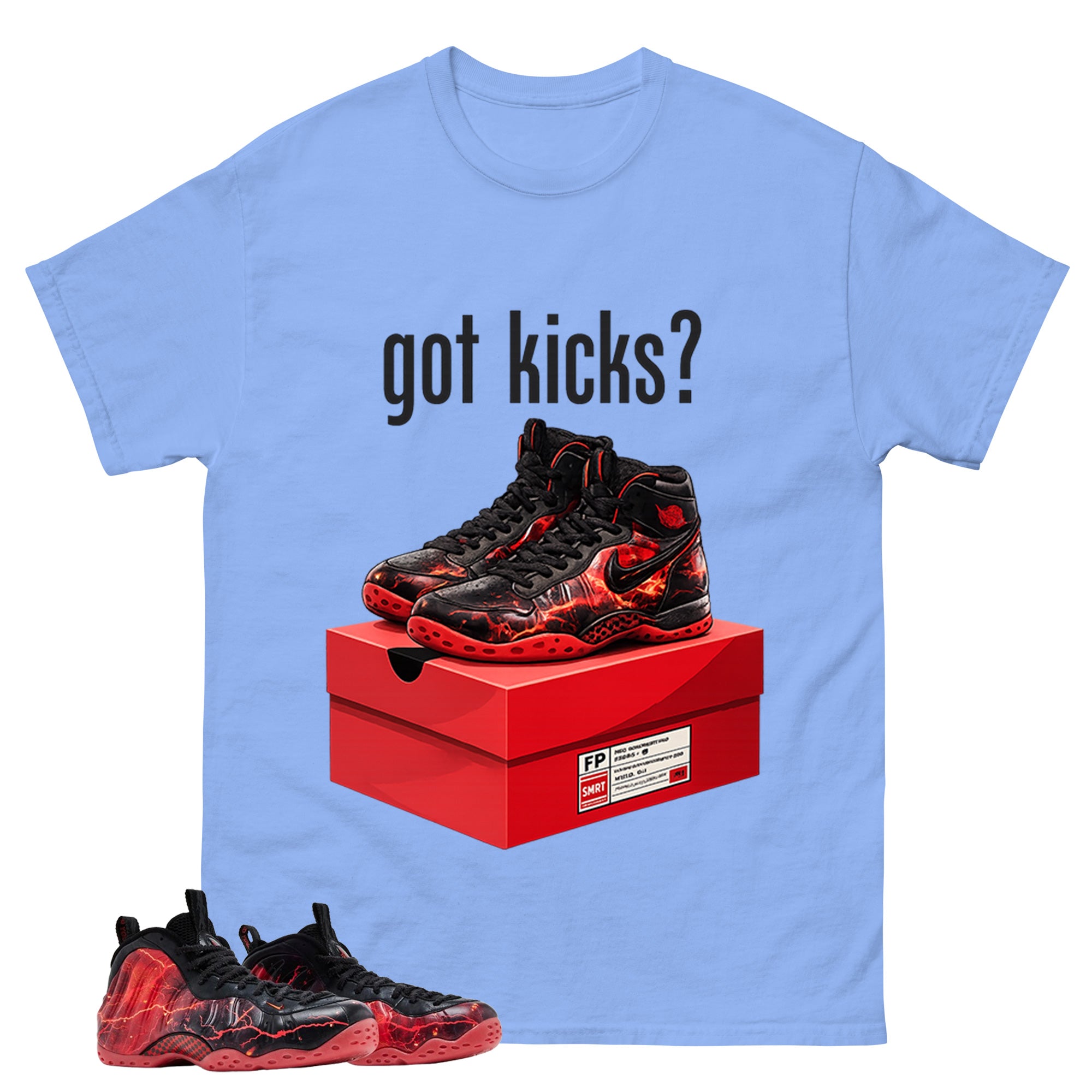 Got Kicks Graphic Tee, Shirt to Match Air Foamposite Stranger Things, Air Foamposite Unisex Blue Shirt