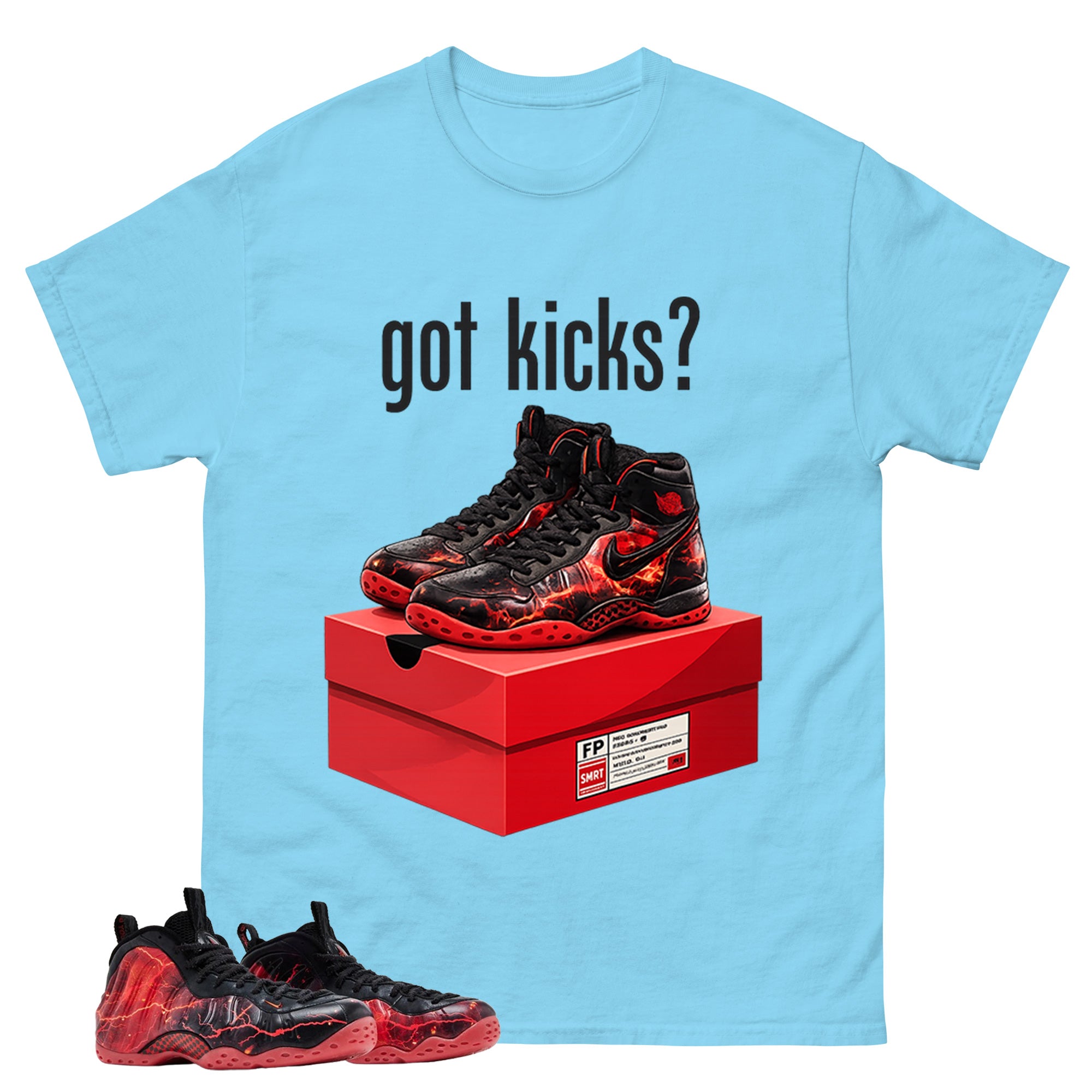 Got Kicks Graphic Tee, Shirt to Match Air Foamposite Stranger Things, Air Foamposite Unisex Blue Shirt