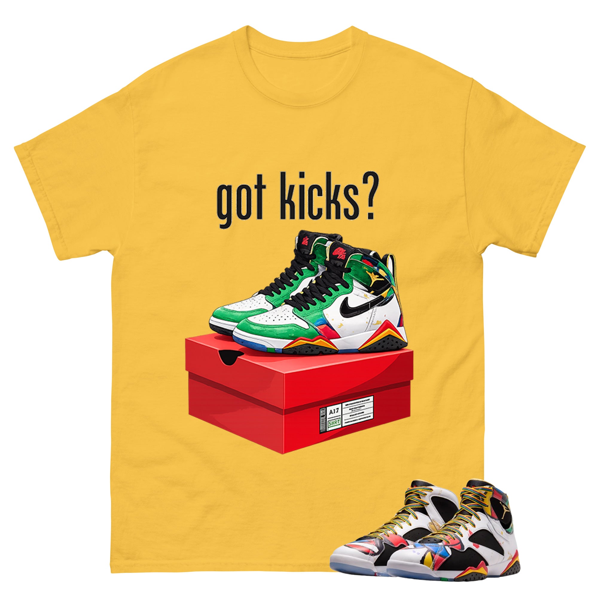 Got Kicks Graphic Tee, Shirt to Match Air Jordan 7 Miro, Air Jordan 7 Miro Unisex Shirt