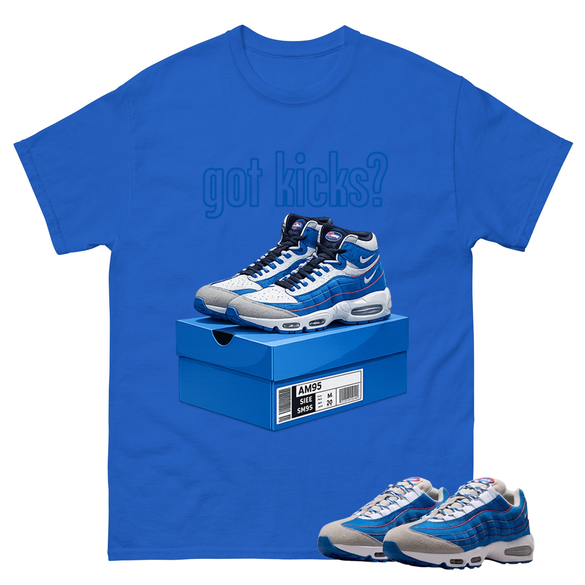 Got Kicks Graphic Tee, Shirt to Match Air Max 95 Big Bubble Blue, Air Max 95 Big Bubble Blue Lawson Unisex Shirt