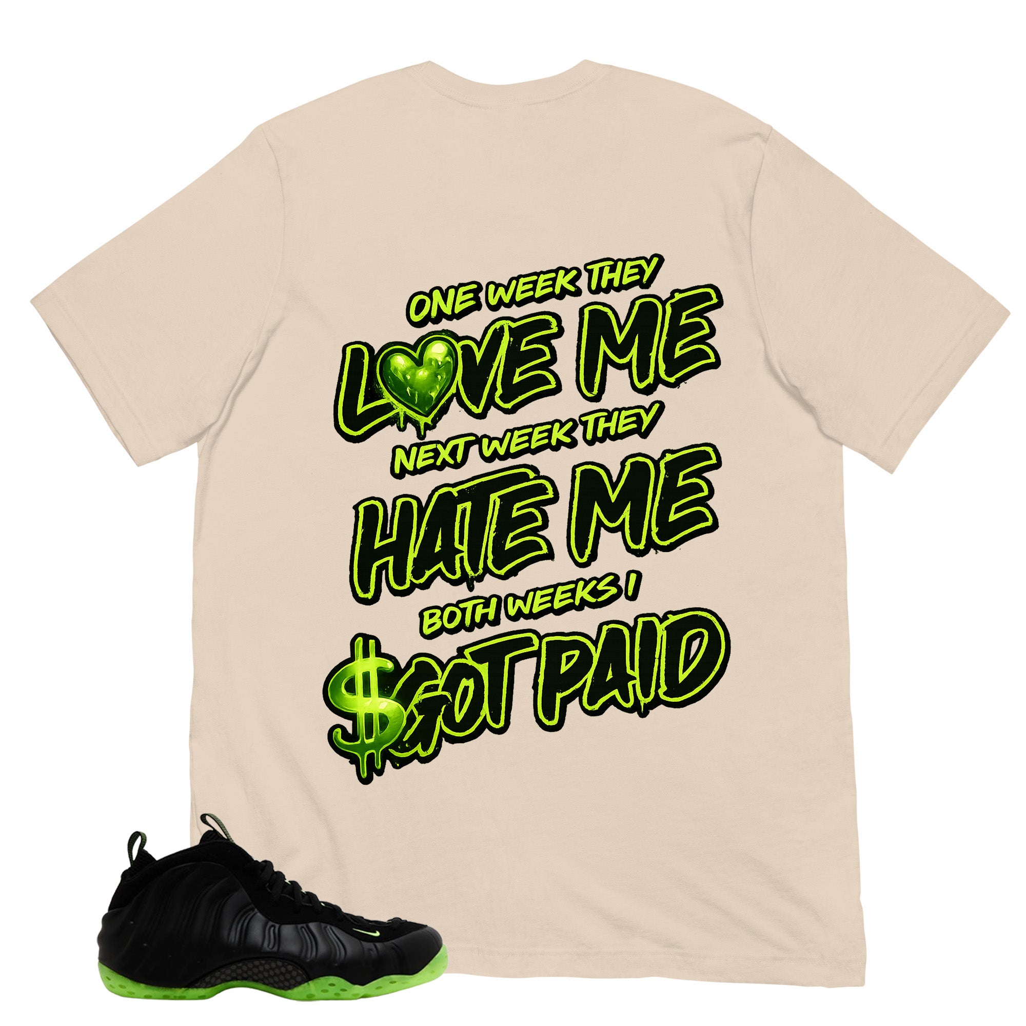 Got Paid Shirt - Match Air Foamposite One Black Volt