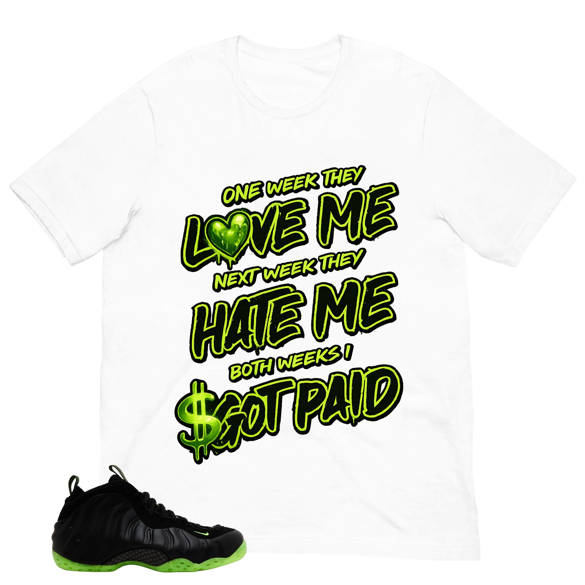 Got Paid Shirt - Match Air Foamposite One Black Volt