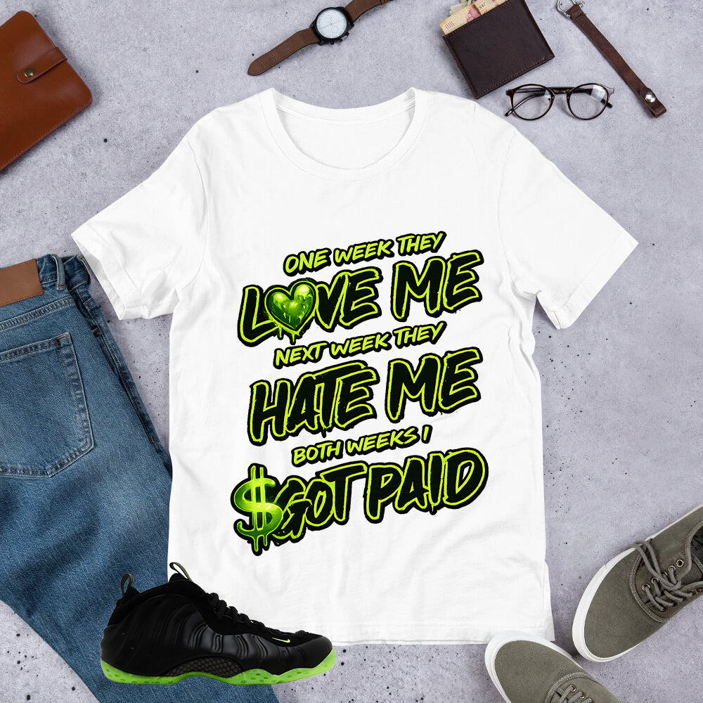 Got Paid Shirt - Match Air Foamposite One Black Volt