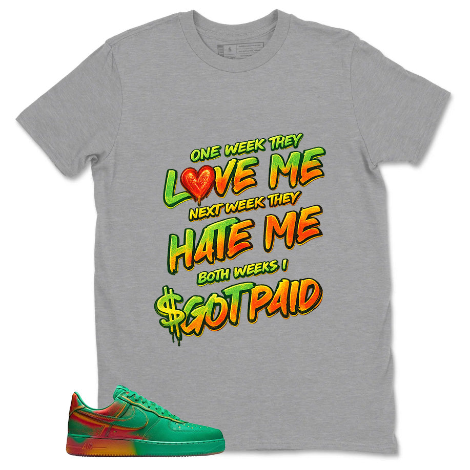 Got Paid Shirt - Match Air Force 1 Stadium Green Crimson