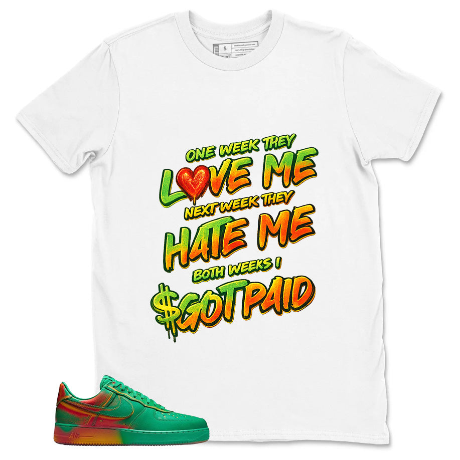 Got Paid Shirt - Match Air Force 1 Stadium Green Crimson