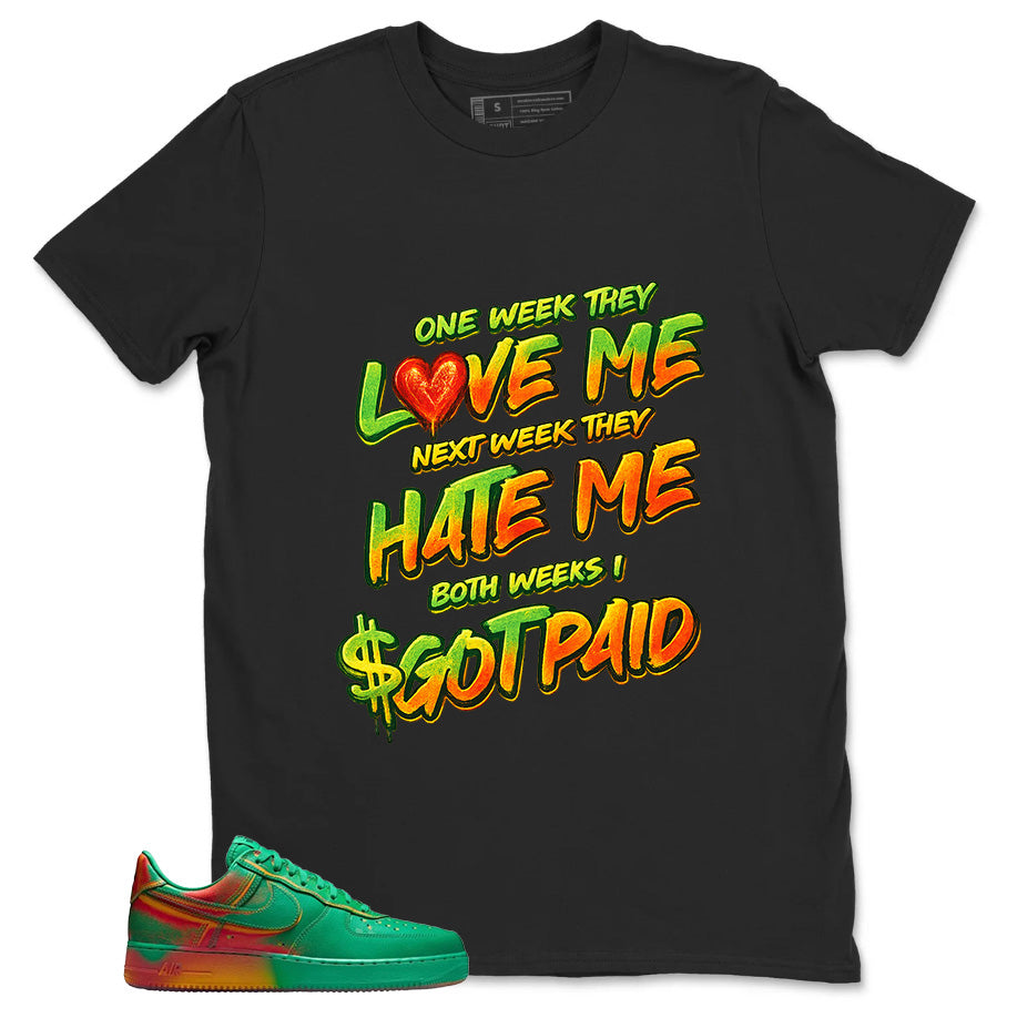 Got Paid Shirt - Match Air Force 1 Stadium Green Crimson