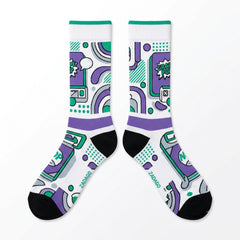 Grape Socks – Air Jordan 5 Inspired Mid-Calf Unisex Crew Socks