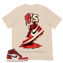 Graphic Tee 1's Dripping Shirt - to Matching Air Jordan 1 Chicago Lost & Found | Zadago