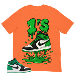 Graphic Tee 1's Dripping Shirt - to Matching Air Jordan 1 Lucky Green | Zadago