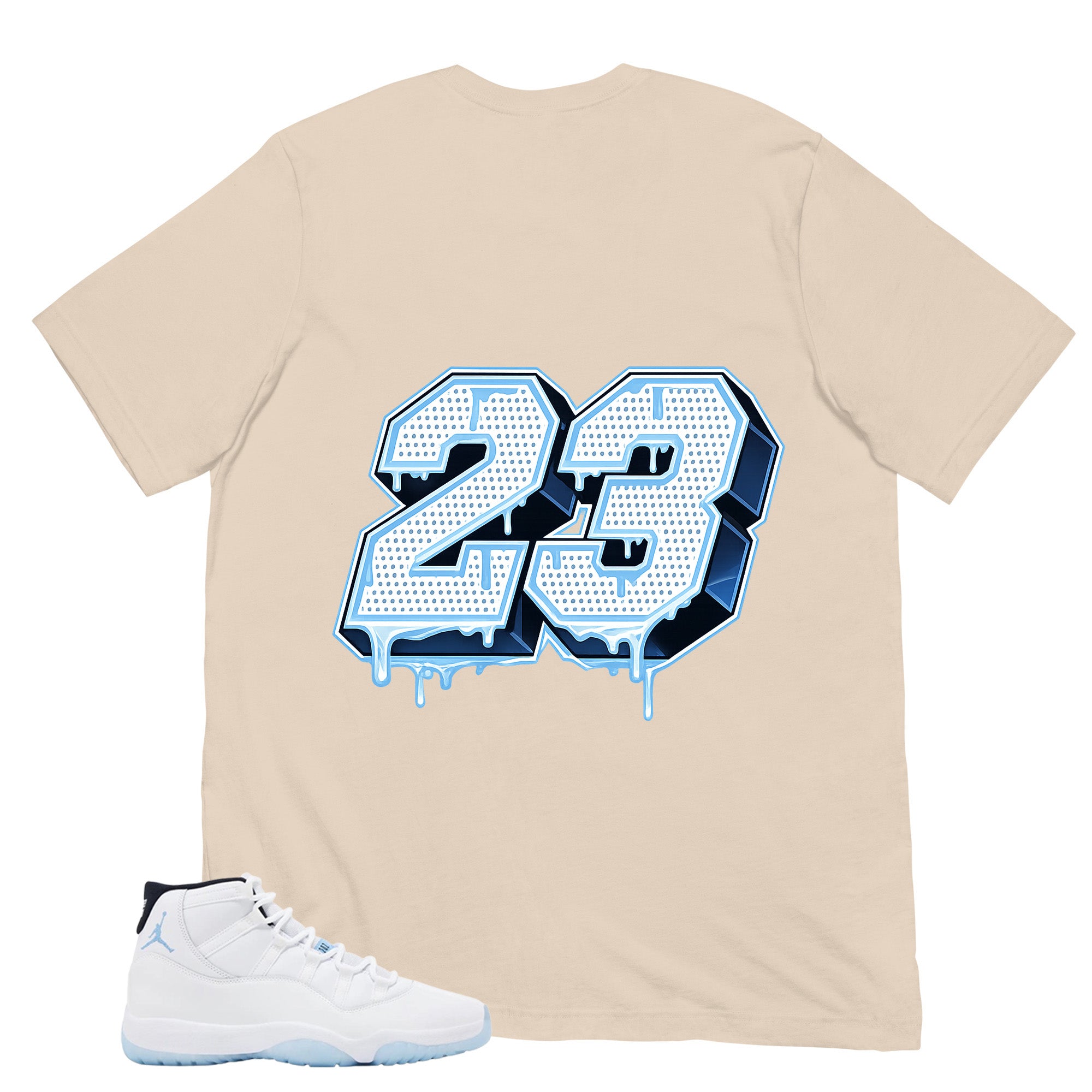 Graphic Tee 23 Dripping MJ Shirt - to Matching Air Jordan 11 Legend Blue | Zadago
