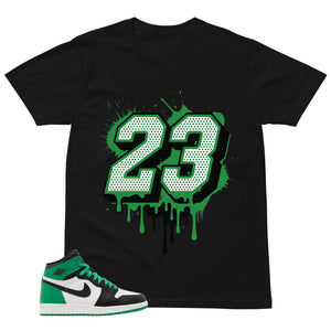 Graphic Tee 23 Dripping Shirt - to Matching Air Jordan 1 Lucky Green | Zadago