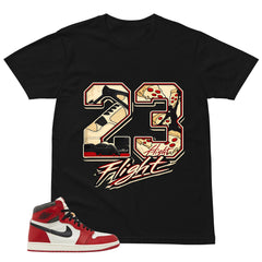 Graphic Tee 23 Flight MJ Shirt - to Matching Air Jordan 1 Chicago Lost & Found | Zadago