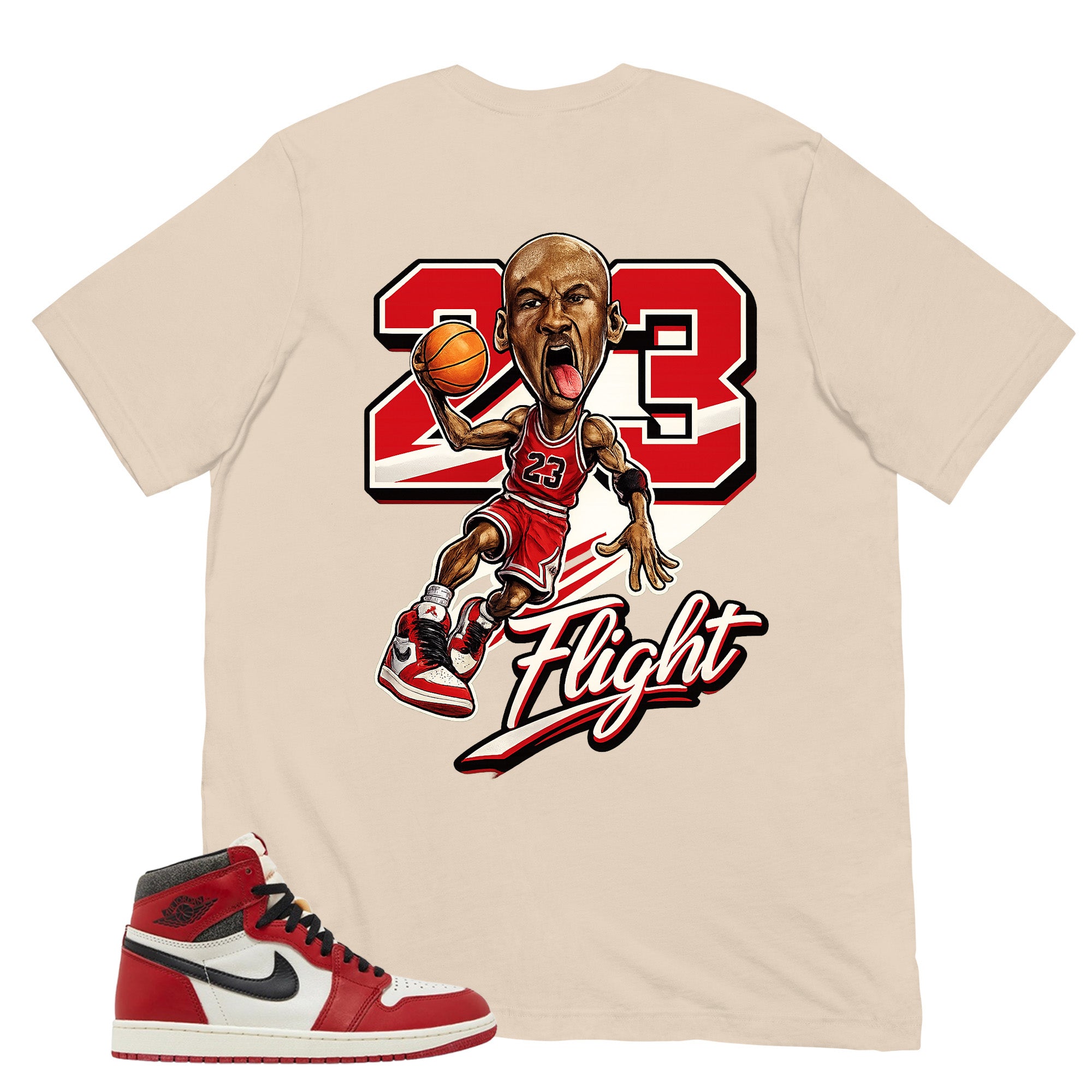 Graphic Tee 23 Flight Shirt - to Matching Air Jordan 1 Chicago Lost & Found | Zadago