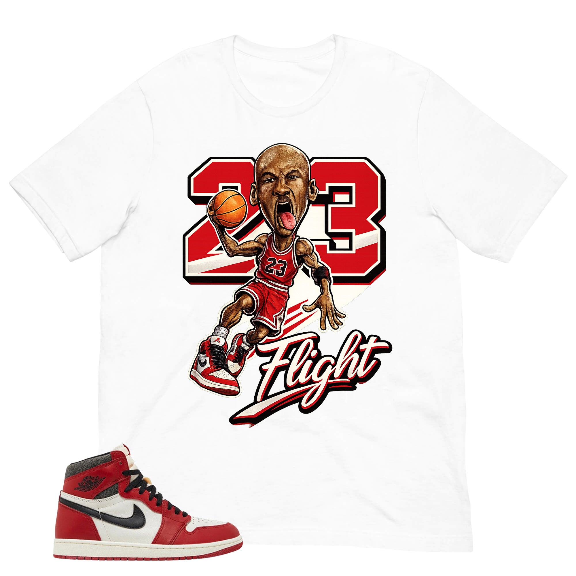 Graphic Tee 23 Flight Shirt - to Matching Air Jordan 1 Chicago Lost & Found | Zadago