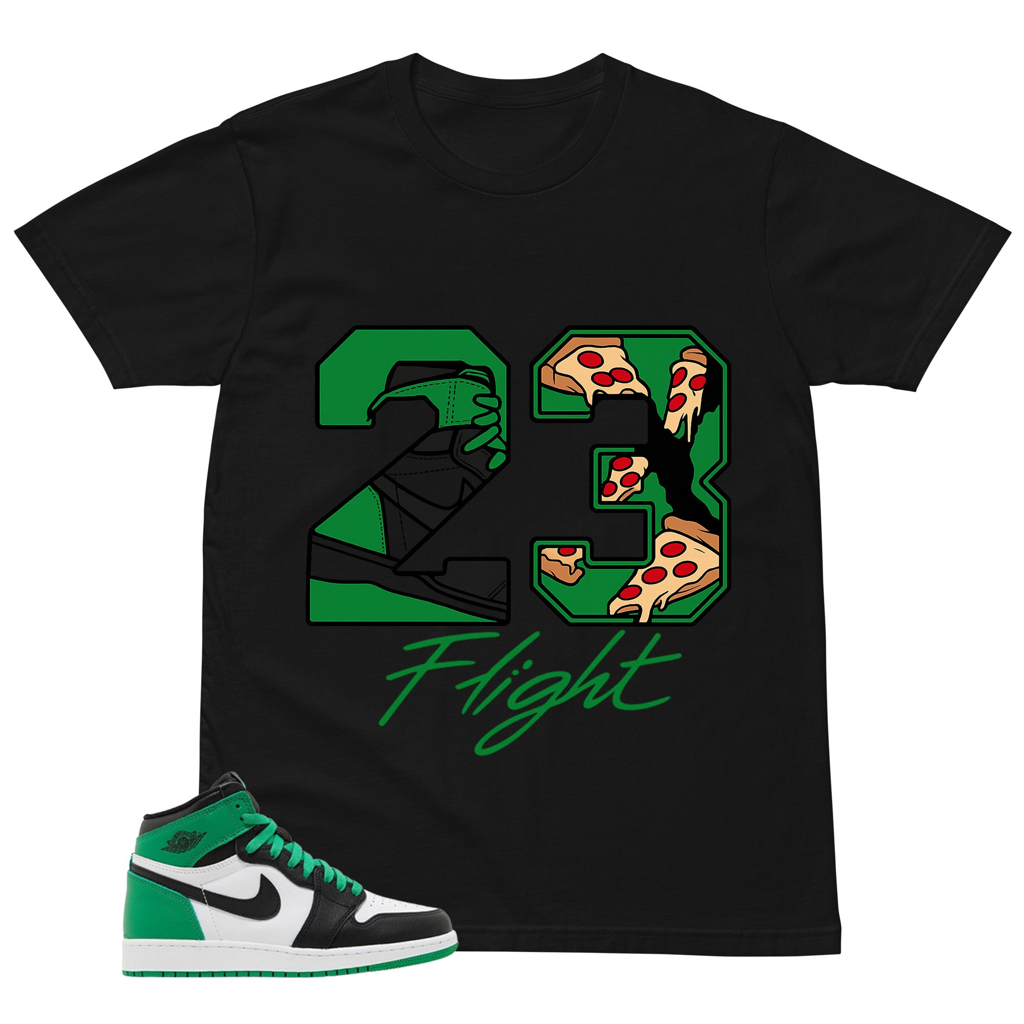 Graphic Tee 23 Flight Shirt - to Matching Air Jordan 1 Lucky Green | Zadago