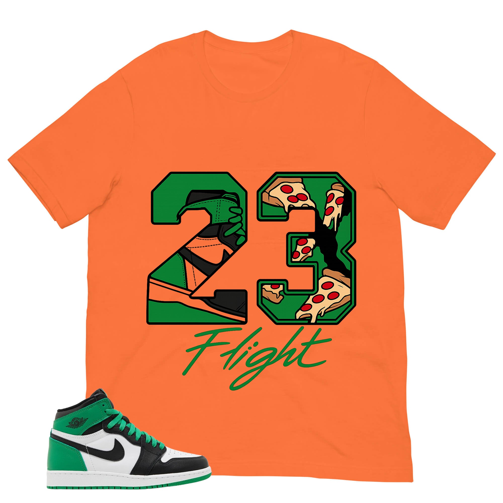 Graphic Tee 23 Flight Shirt - to Matching Air Jordan 1 Lucky Green | Zadago