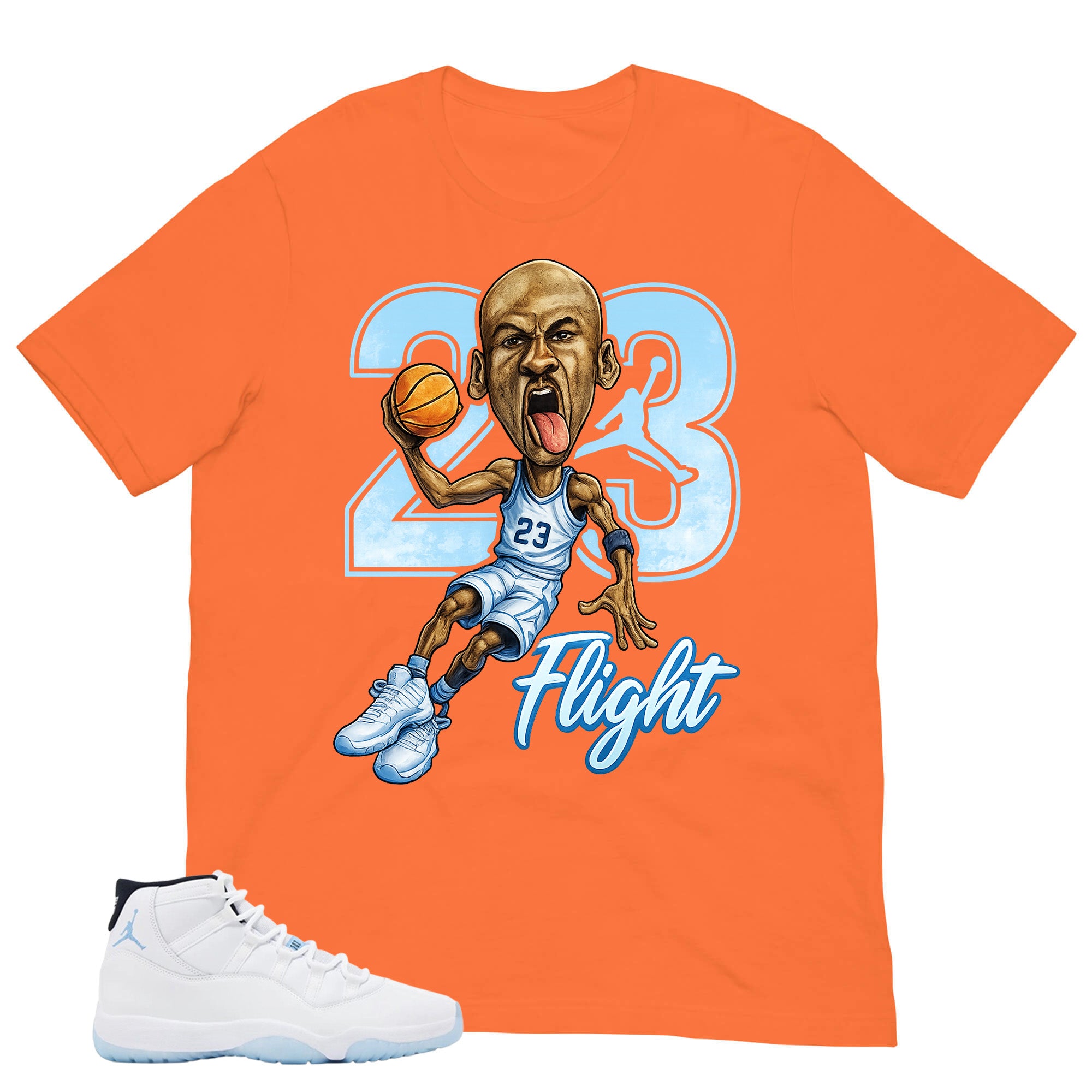 Graphic Tee 23 Flight Shirt - to Matching Air Jordan 11 Legend Blue | Zadago
