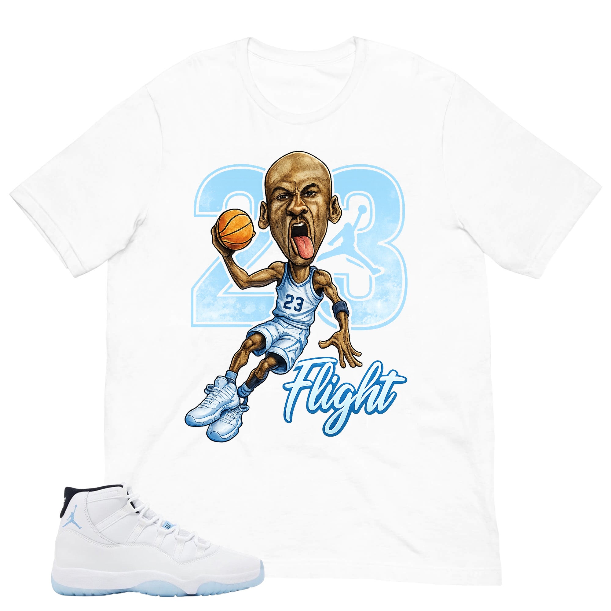 Graphic Tee 23 Flight Shirt - to Matching Air Jordan 11 Legend Blue | Zadago