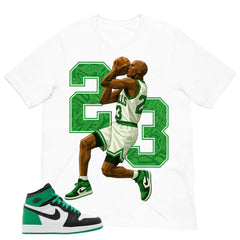 Graphic Tee 23 Legend MJ Shirt - to Matching Air Jordan 1 Lucky Green | Zadago