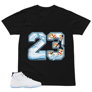 Graphic Tee 23 Legend MJ Shirt - to Matching Air Jordan 11 Legend Blue | Zadago