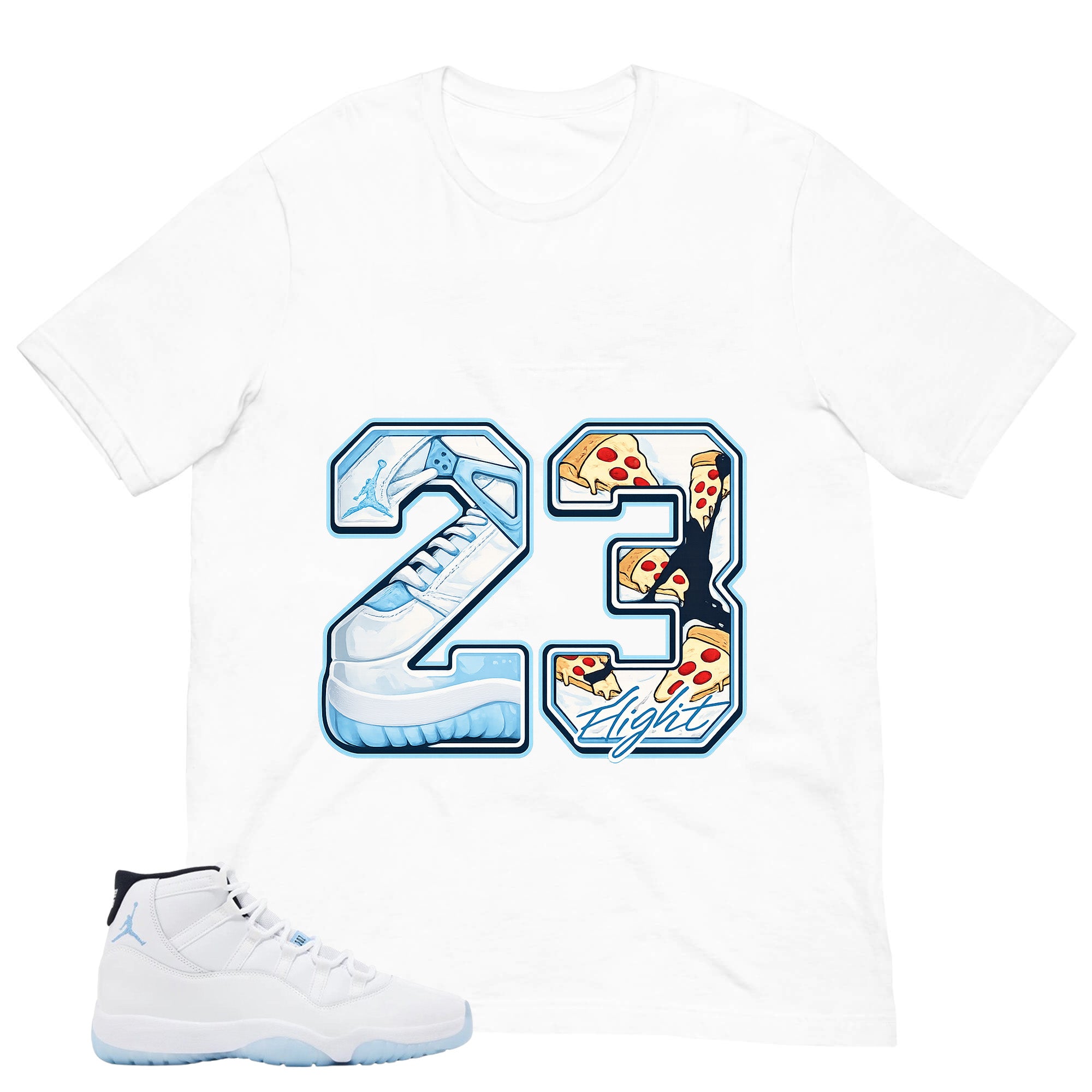 Graphic Tee 23 Legend MJ Shirt - to Matching Air Jordan 11 Legend Blue | Zadago