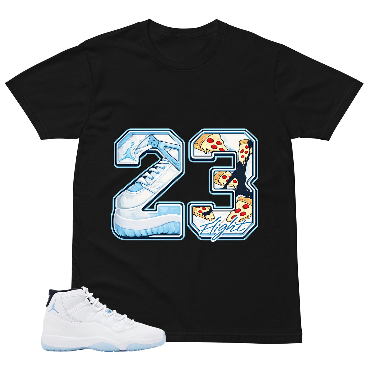 Graphic Tee 23 Legend MJ Shirt - to Matching Air Jordan 11 Legend Blue | Zadago