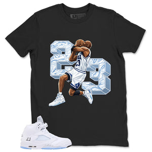 Graphic Tee 23 Legend MJ Shirt - to Matching Air Jordan 5 White Metallic | Zadago