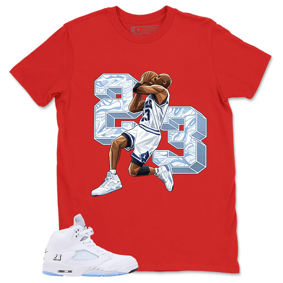 Graphic Tee 23 Legend MJ Shirt - to Matching Air Jordan 5 White Metallic | Zadago
