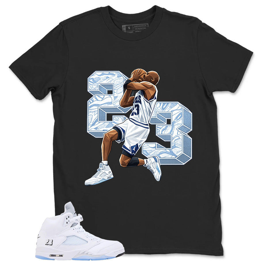 Graphic Tee 23 Legend MJ Shirt - to Matching Air Jordan 5 White Metallic | Zadago