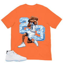 Graphic Tee 23 MJ Flight Shirt - to Matching Air Jordan 11 Legend Blue | Zadago