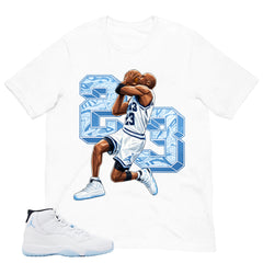 Graphic Tee 23 MJ Flight Shirt - to Matching Air Jordan 11 Legend Blue | Zadago