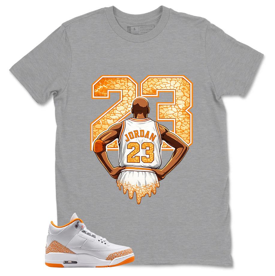 Graphic Tee 23 MJ Shirt - to Matching Air Jordan 3 Orange Citrus | Zadago