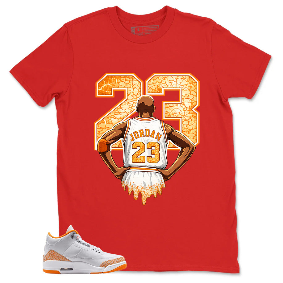 Graphic Tee 23 MJ Shirt - to Matching Air Jordan 3 Orange Citrus | Zadago