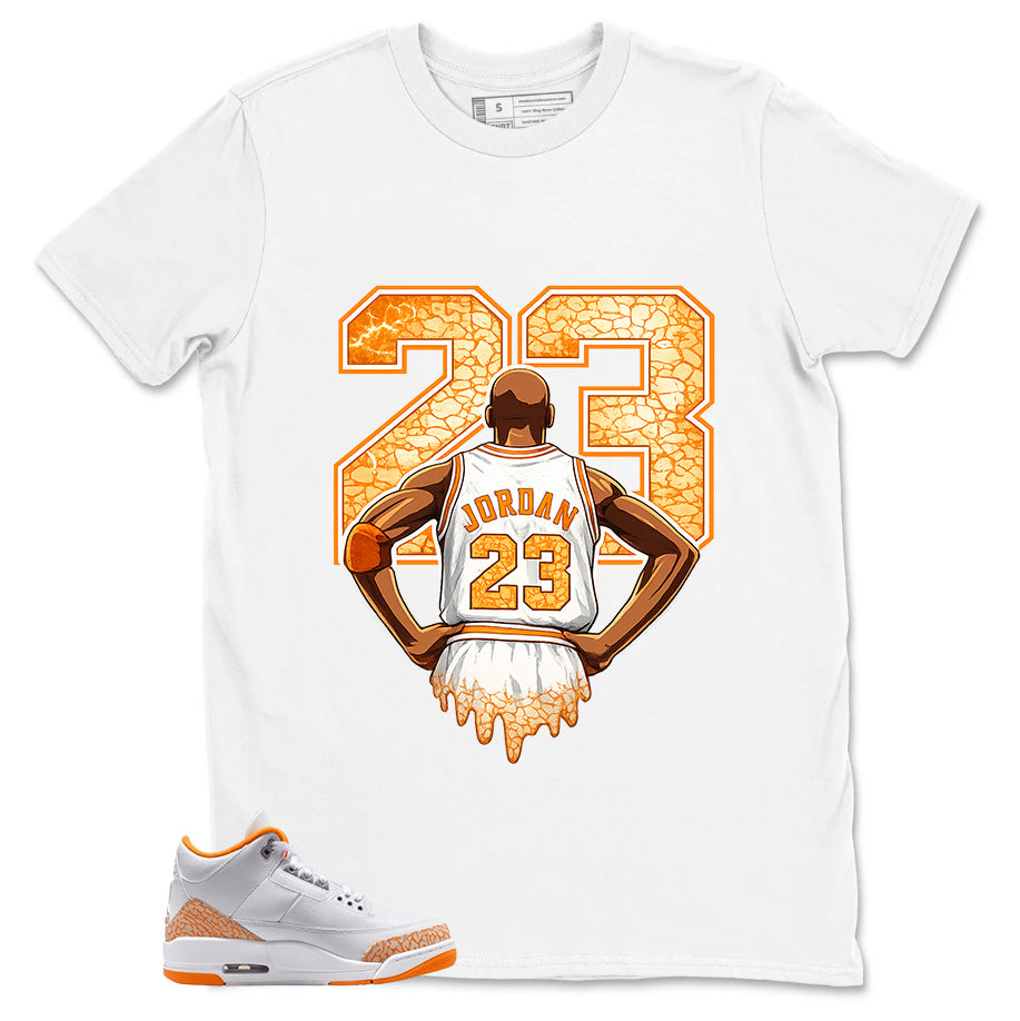 Graphic Tee 23 MJ Shirt - to Matching Air Jordan 3 Orange Citrus | Zadago