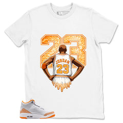 Graphic Tee 23 MJ Shirt - to Matching Air Jordan 3 Orange Citrus | Zadago