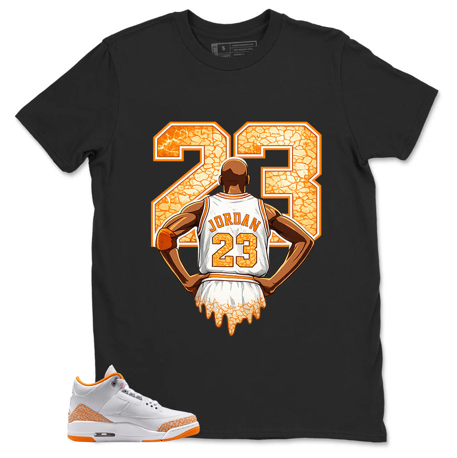 Graphic Tee 23 MJ Shirt - to Matching Air Jordan 3 Orange Citrus | Zadago