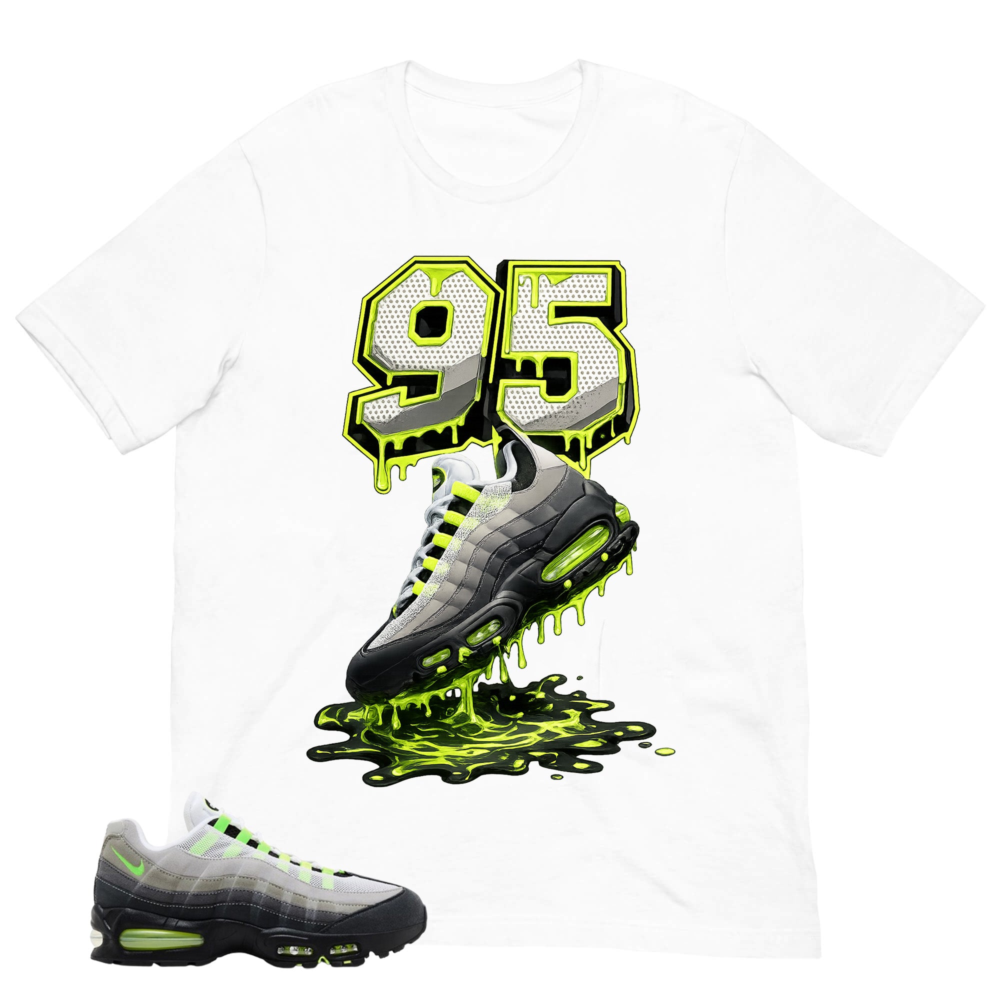 Graphic Tee 95 Dripping Sneaker Shirt - to Matching  Air Max 95 Neon | Zadago