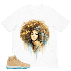 Graphic Tee Afro Queens Shirt - to Matching Air Jordan 11 H-Town | Zadago
